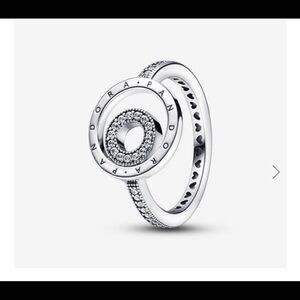 - Pandora Signature Logo Circles Pavé Ring size 8